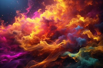 Fototapeta premium Neon Smoke Wallpaper, Neon Smoke Background, Smoke Effects Background, Smoke Wallpapers, Smoke Background, Abstract Smoke Wallpapers, AI Generative