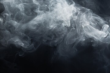 White smoke Texture, Smoke background, Smoke texture background, Fog Background, Gray smoke on black background, smoke effect background, AI Generative