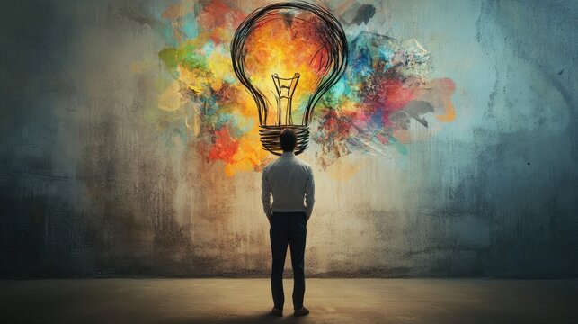 Idea generation and innovation strategy concept. Innovative thinking drive business growth,deliver value, build competitive advantage. Design thinking, develop new product, brainstorm, pitching idea.