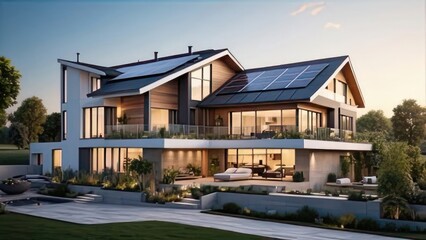 modern house in the morning