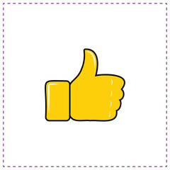 vector icon illustration of thumb up