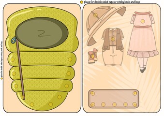 Paper doll bed