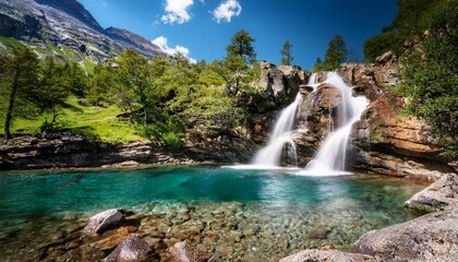Fototapeta premium waterfall in the mountains