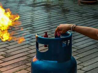 Practice turning off gas tanks that are on fire.