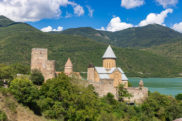 Medieval Ananuri Fortress on the Aragvi River in Georgia