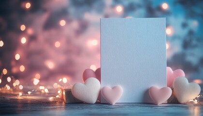 Pastel Hearts Mockup for Valentine’s Day Celebration