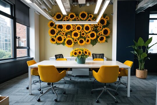 Creating a Positive Office Environment with Sunflowers to Boost Team Engagement and Spirit