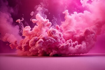 Fototapeta premium Pink Smoke Bomb Wallpaper, Smoke Bomb Background, Pink Smoke Bomb Effects Background, Smoke wallpapers, Colorful Smoke Background, Abstract Smoke Wallpapers, AI Generative