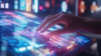 businessman hand working with new modern computer and business strategy as concept