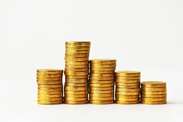 coins isolated on white background