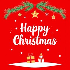 happy christmas illustration