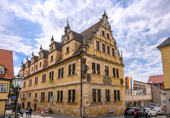 Obraz premium Historisches Renaissancebauwerk Gymnasium Casimirianum in Coburg, Bayern. Deutschland