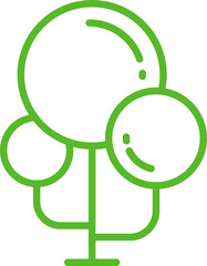 Tree and Plant Line Icon
