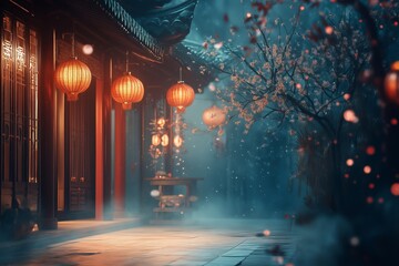 chinese new year atmosphere background 