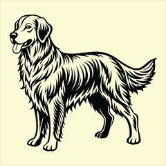 Dog black silhouette vector with white background