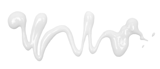 Cosmetic cream spilled isolated on white, clipping path	