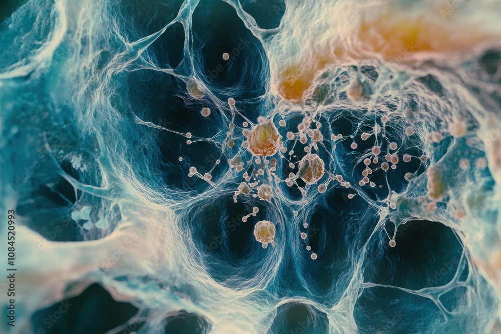 Leinwandbilder examine the fascinating microscopic realm where cells interact with various structures, revealing in