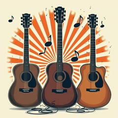 Live Music Event Logo with Metro Line