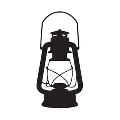 A lantern flat, lamp icon  vector silhouette illustration, isolated white background, © Ai Arts