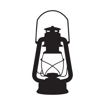 recommend clip art: A lantern flat, lamp icon  vector silhouette illustration, isolated white background,