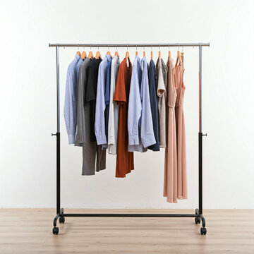 clothes hanging on hangers