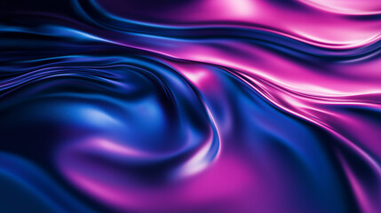 Obraz premium swirling, vibrant mix of deep blue and magenta, like flowing, glossy fabric
