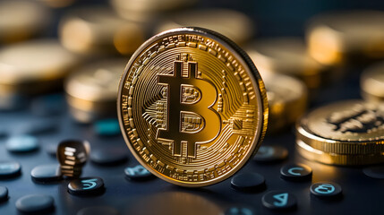 Moeda Reluzente com o Símbolo do Bitcoin: A Revolução Digital em Uma Imagem