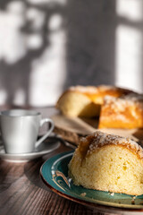 Rosco de Reyes, a typical Spanish sweet, Christmas snack. Three Kings Day.