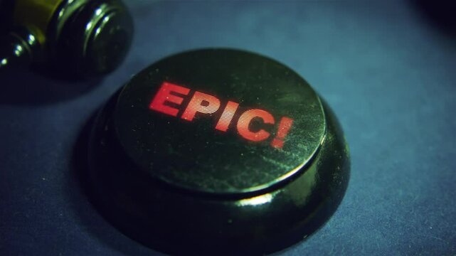 Judge's gavel strike and Epic text