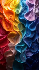 Naklejka premium Stunning Rainbow Paper Art: A Vibrant Abstract Design