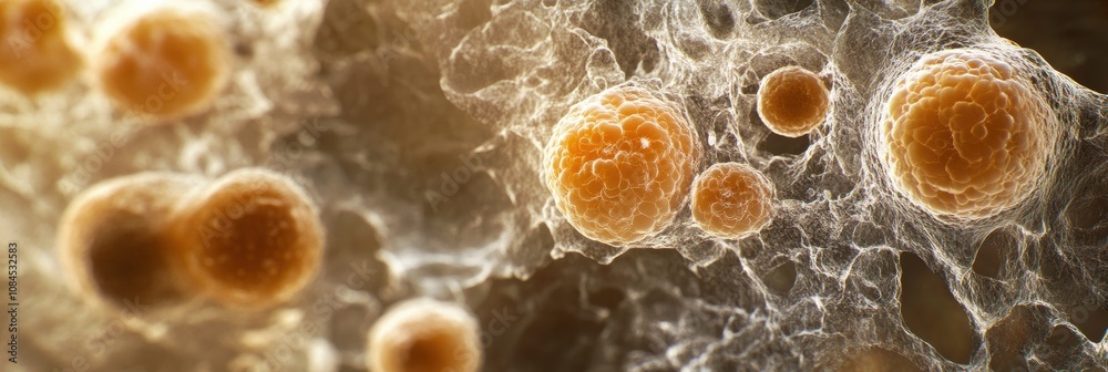 Leinwandbilder this microscopic observation reveals colorful cells and their complex structures, highlighting the i