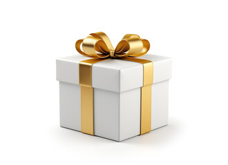 Obraz premium gift box with ribbon on white background.