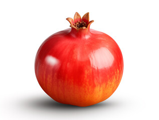 Pomegranate. Fresh raw fruit isolated on white background. Pomegranate isolated