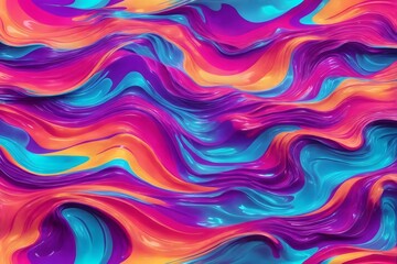 Fototapeta premium Rainbow Colored Fluid Wave Background, Colorful Fluid Wave Paint Background, Rainbow Colorful Paint Wave Background, AI Generative