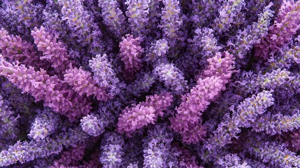 Overhead View of Lavender Blooms