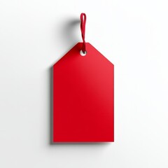 hanging red leabel tag