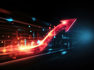 Business growth, boost up business or success concept, Business growth, investment profit increase, growing sales and revenue, progress or development concept, arrow graph future growth plan