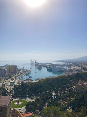 Fototapeta premium View of Malaga Port, Andalusia, Spain