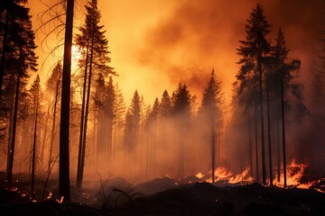 Forest's Fiery Embrace
