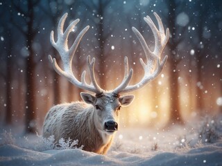 deer in winter