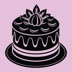 cake black silhouette