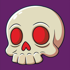 Color illustration of a skull