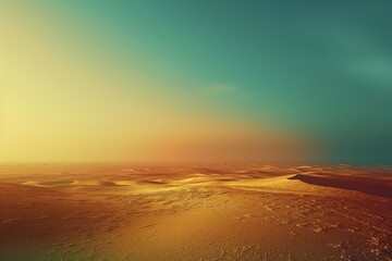 Shimmering Desert Mirage on the Horizon