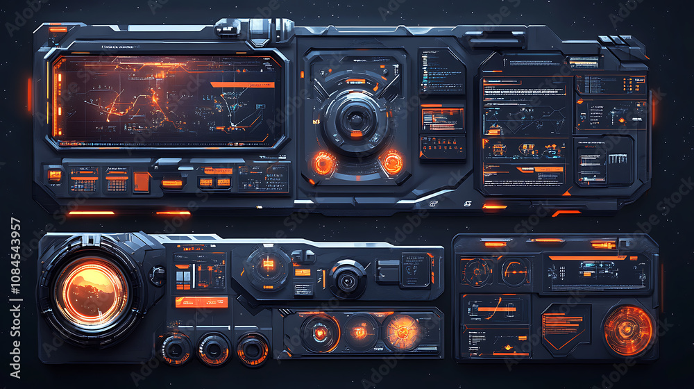 Poster A space-themed game UI kit, complete with all the necessary elements for a Level complete scenario, designed to enhance the gaming experience