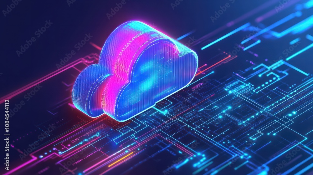 Poster database storage cloud technology file data transfer sharing cyber big data information for financia