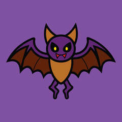 Halloween bat cartoon vector 