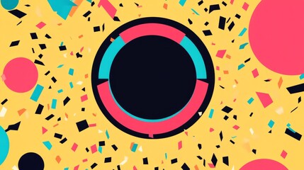 Fototapeta premium background with frame colourful circle like tag