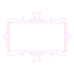 pink frame with ornament