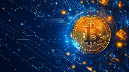 Bitcoin background crypto currency banner bitcoin wallpaper poster image