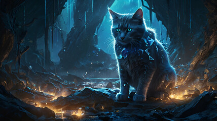 wolf howling at night